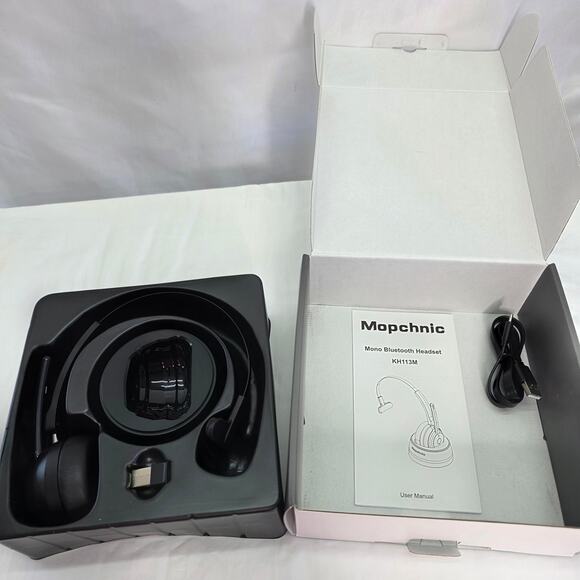Bluetooth On Ear Black Headset Wireless Headphone Noise-Canceling- Microphone - Picture 2 of 10